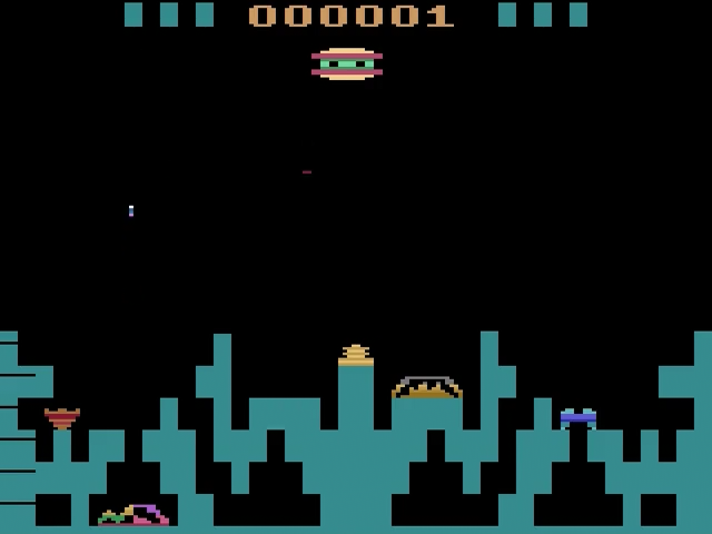 Base Attack title screen for Atari 2600